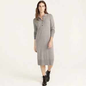 NWT J. Crew Collared Merino Wool Sweater-dress